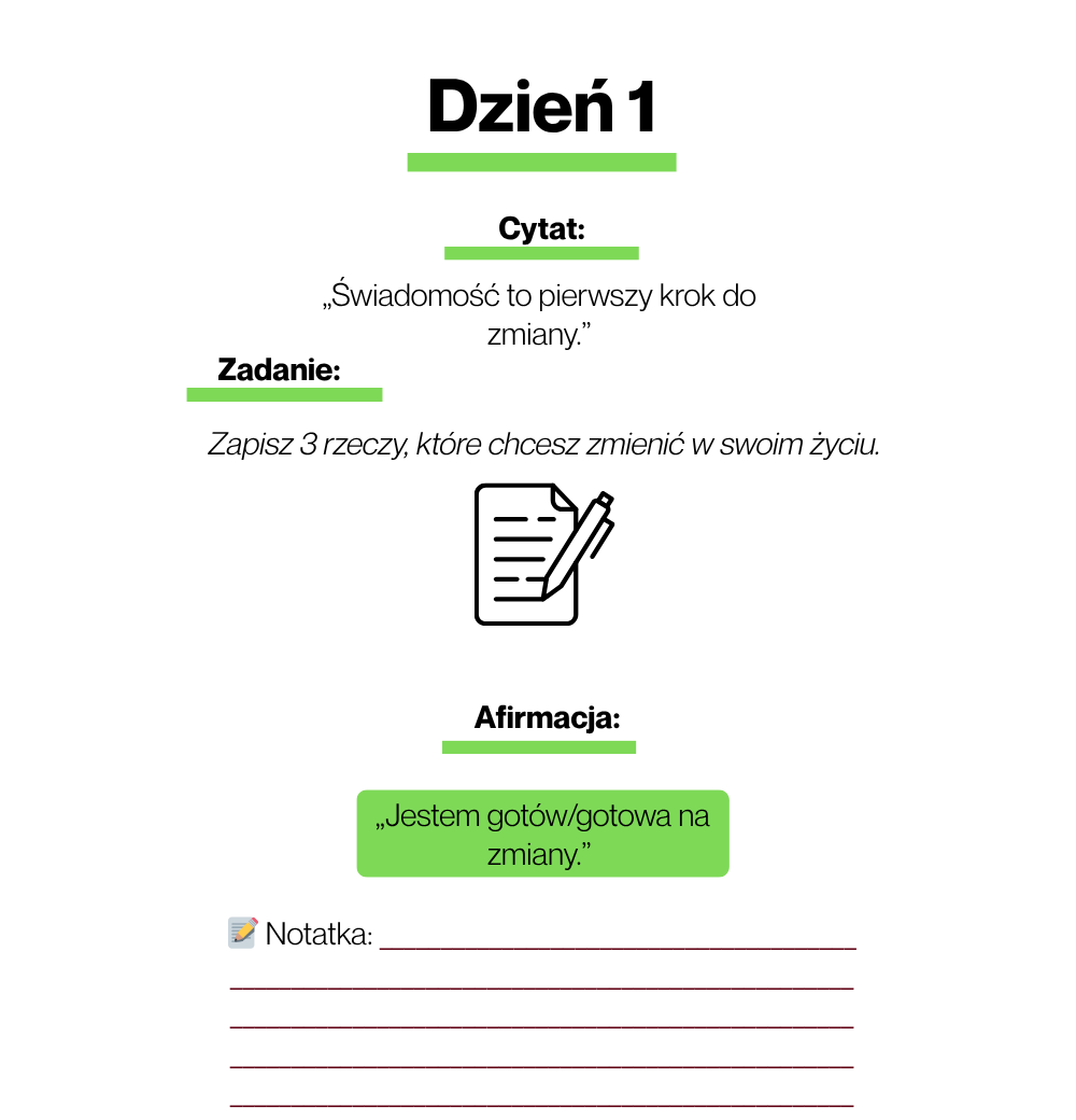 💫 30 dni do lepszej wersji siebie – praktyczny przewodnik samorozwoju 🌿